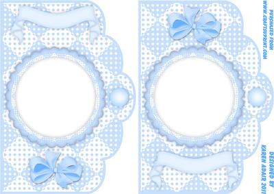 Baby Blue Scallop Card Fronts
