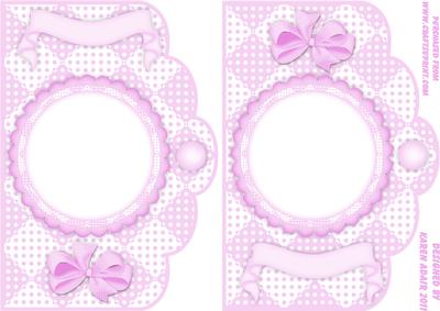 Baby Pink Scallop Card Fronts