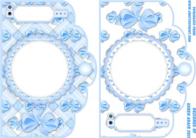 Baby Blue Too Scalloped Card Fronts