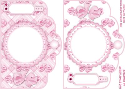 Baby Pink Too Scalloped Card Fronts