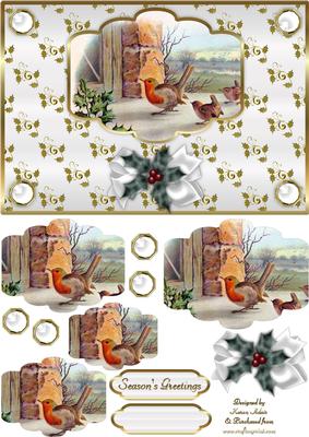The Christmas Robin Pyramid Card Front