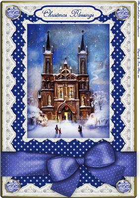 Time for Christmas Mass A4 Card Front