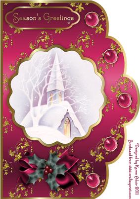 The Bleak Mid-winter A4 Scallop Card Front