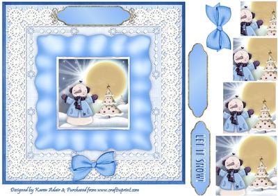 The Little Snowman Pyramid Card Front.