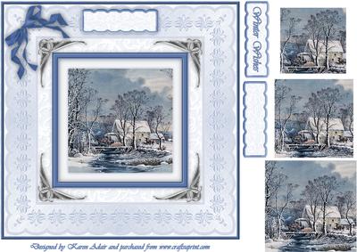 A Wonderful Winter Morn 'n Lace Card Front with Pyramage