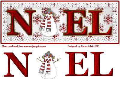 A Noel Snowman Large Dl Card Front with Step by Step