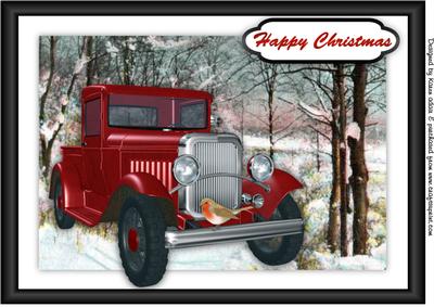 My Big Red Truck A4 Card Front