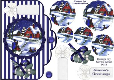 A Christmas Homecoming Scallop Card and Shaped Pyramage