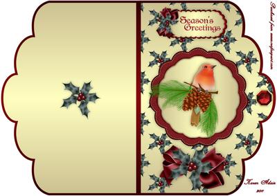 The Christmas Robin Cut and Fold Quick Card