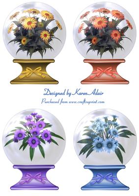 Just Daisies Snowglobe Toppers