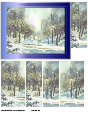 Christmas Winter Street Scene