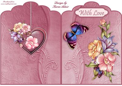 Floral Fantasy Quick Cut and Fold Card