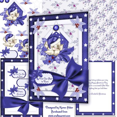 The Little Christmas Sparrow Has the Blues A4 Card Kit