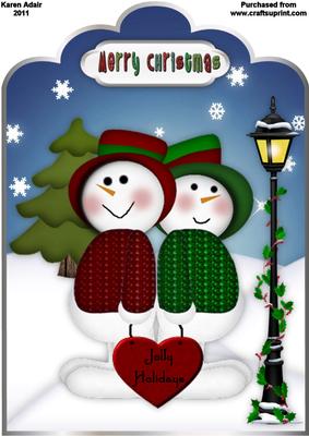 The Snow Friends A4 Scallop Top Card Front