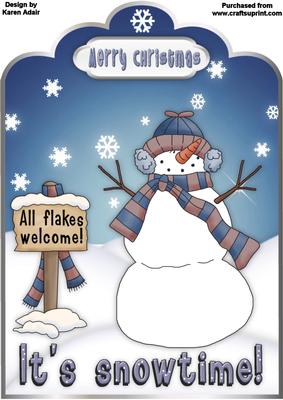 All Flakes Welcome A4 Scallop Top Card Front
