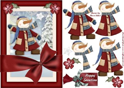 Mr Frosty's Farewell Card Front with Step by Step