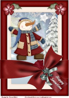 Mr Frosty's Farewell A4 Card Front