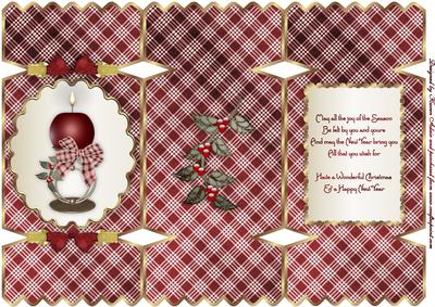 Christmas Candle Tri-fold Quick Card