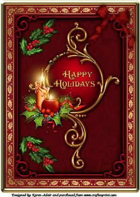 Vintage Christmas A4 Card Front