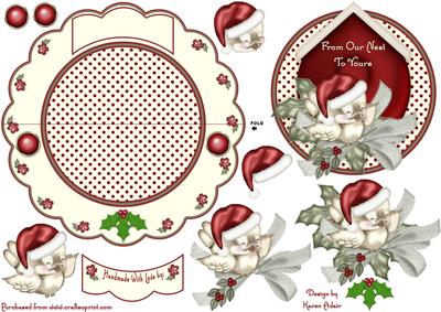 Little Christmas Sparrow Wobble Card