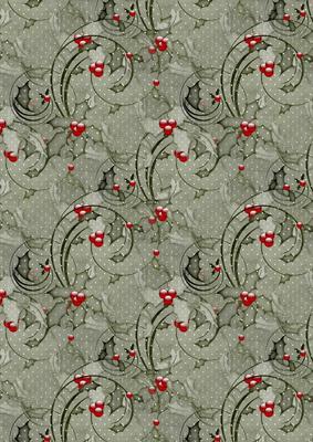 Christmas Holly Background Paper