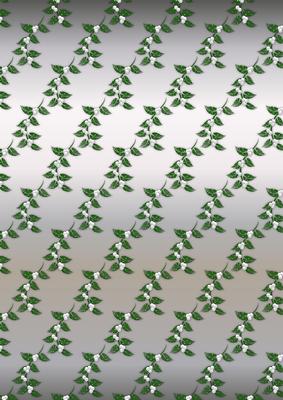 Christmas Floral in Green and Silver