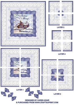A Warm Winter Welcome Quadramid Card Front