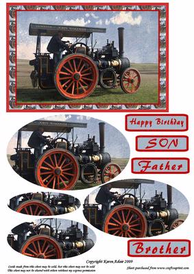 Steam Engine Pyramid Card Front
