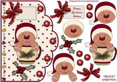 Christmas Cookie in a Cup Scallop Edge with Step by Step