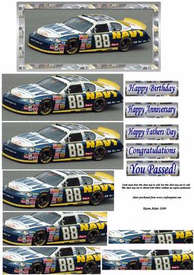 Nascar Pyramid Card Front