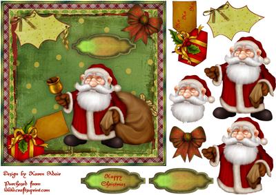 Little Saint Nick Square Card Front with Step by Step