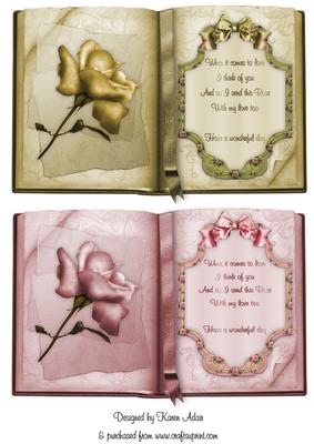 Rose Book Toppers.