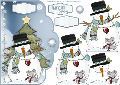 Snowfriends Scallop Card and Step by Step