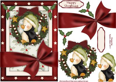 Little Christmas Penguin Wreath