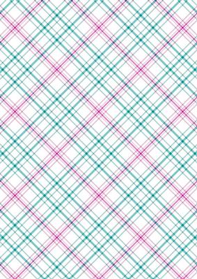 Christmas Plaid in Pink and Turquoise