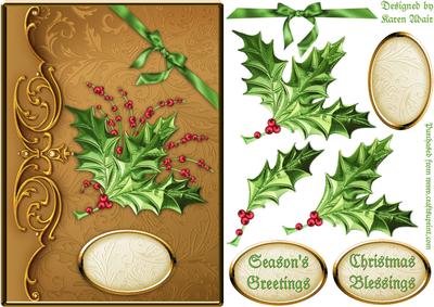 Christmas Leaves and Berries