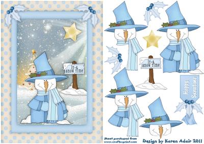 Mr Frosty's Wonderland Card Front with Step by Step