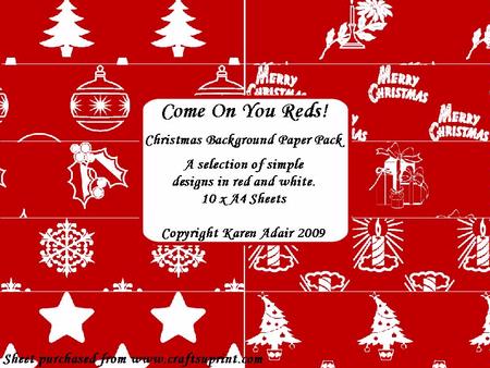 Come on You Reds - Christmas Background Paper Pack
