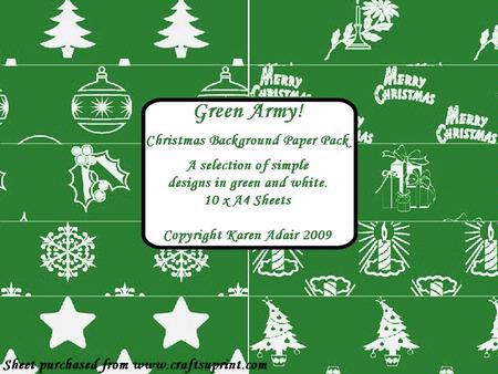 Green Army!! - Christmas Paper Pack