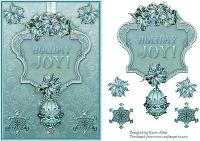 Holiday Joy Card Front with Step by Step