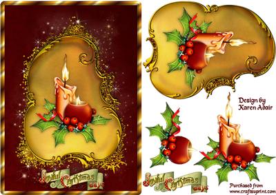 Joyful Christmas Days Card Front with Step by Step