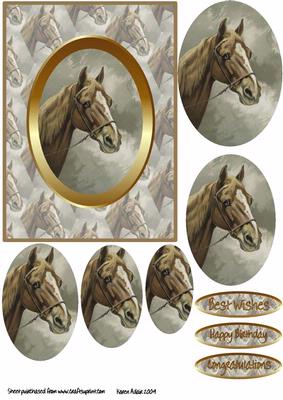 Horse Pyramid Card Front