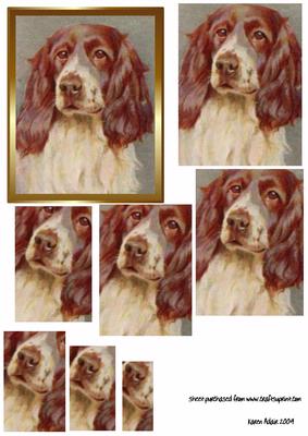 Spaniel Spiral Pyramid Card Topper