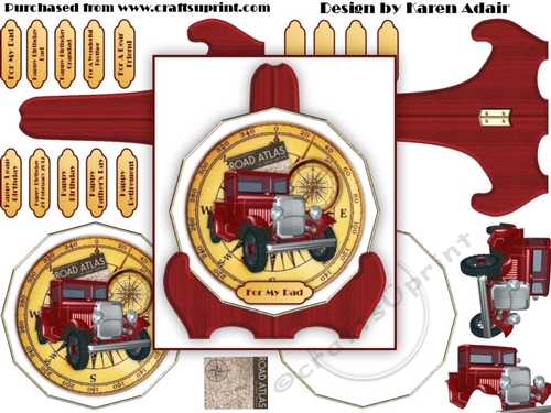 Big Red Truck Plate Card Kit