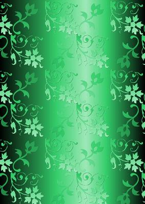 Green Metallic Floral Background Paper