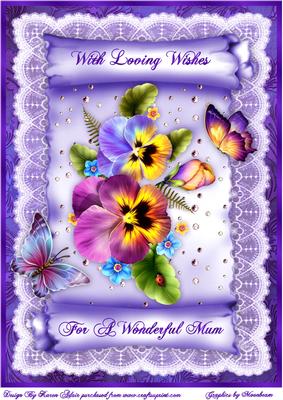Fancy Pansies A4 Card Front