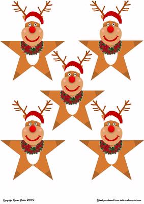 Rudolph Star Shaped Toppers