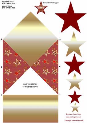 Christmas Stars Diamond Top Card