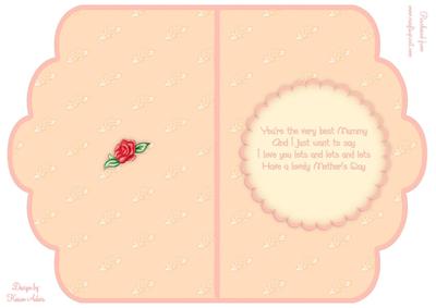 Tweety Bird Mother's Day Scallop Card Insert