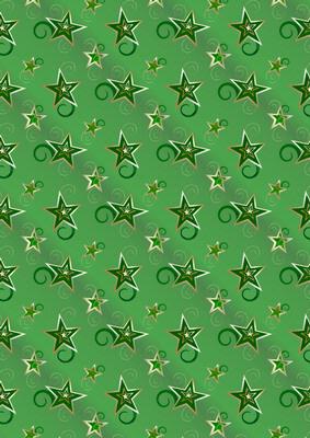 Green Christmas Stars Background Paper